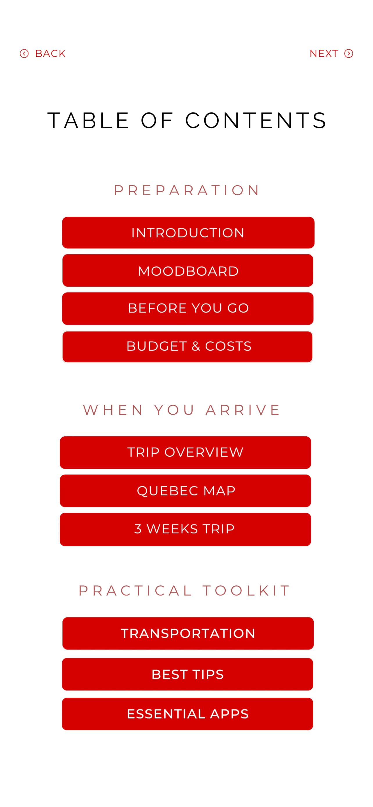 Québec · Sommaire